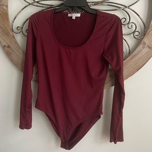 gaze Burgandy Body Suit